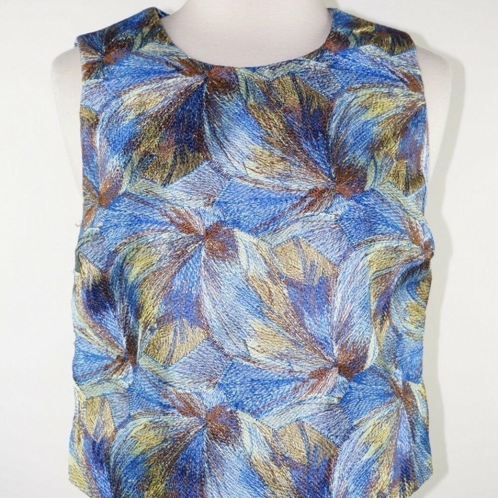 Sam Edelman Embroidered Crop Top Festival In Blue